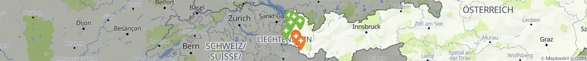 Kartenansicht für Apotheken-Notdienste in der Nähe von Dalaas (Bludenz, Vorarlberg)